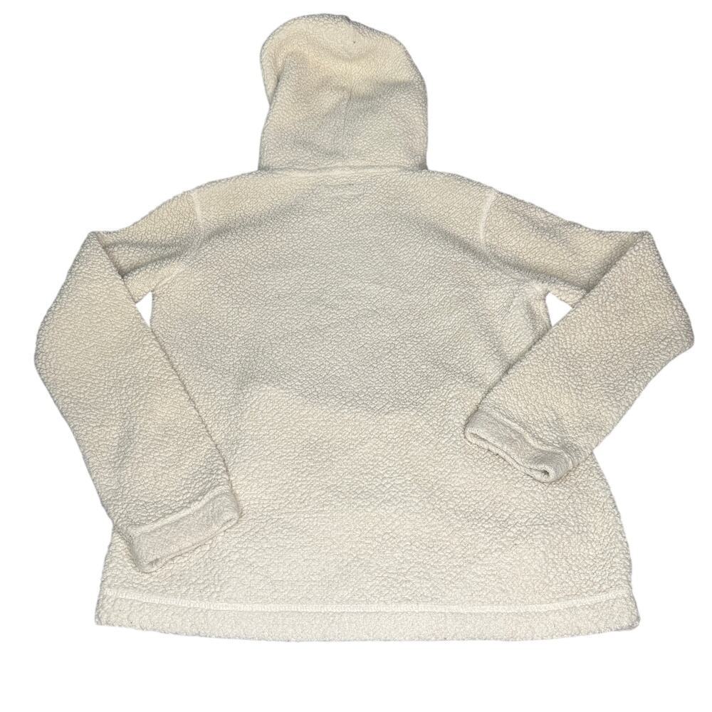 Abercrombie & Fitch Womens XS Cream Sherpa Fleece Hoodie Pullover A&F Cozy - Picture 2 of 10